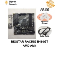 【USED】 BIOSTAR RACING B450GT Motherboard | B450 | Socket AM4 | AMD Ryzen 1st, 2nd and 3rd Gen | mATX