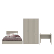 SB Design Square SB FURNITURE ชุดห้องนอนขนาด 6 ฟุต (3 pcs.) รุ่น Lavique สีเบจ
