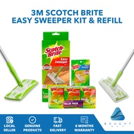 3M Scotch Brite Easy Sweeper Starter Kit Refill 90 Sheet Dry / 20 Sheet Wet  Efficient Mop Quick Easy Floor Maintena