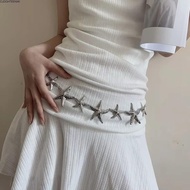 CLEIGHTEEN8H Waist Belt, Adjustable Length Y2K Waist Chain, Fashion Starfish Pendant Metal Decorativ