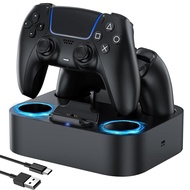 LVFAN PS5 Controller Charger Station, Fast Charging Dock for PlayStation 5 Controllers, Dual Control