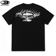 KATUN Cortez Alcatraz Twigs T-shirt with Birds Combed Cotton Screen Print Unisex All Seasons White B
