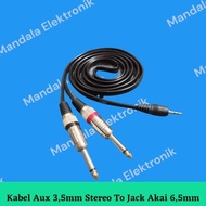 U001 Audio Splitter Connecter 3.5MM Aux Jack 1 Male to 2 Akai mono