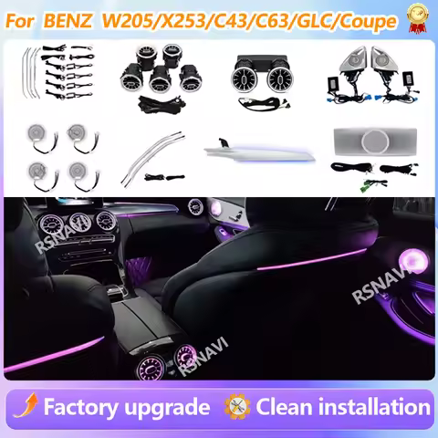 W205 Benz GLC Coupe For Benz W205 X253 GLC Coupe C43 C63s Car 64 Colours Ambient Light LED Turbine V