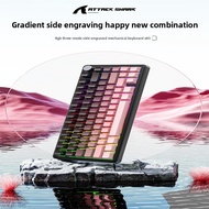 Attack Shark X85 Mechanical Keyboard RGB Three-Mode Wireless Bluetooth Hot Swap Side Engraving Game 