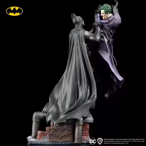 New Genuine Dc Batman Vs The Joker Scene Model Toys Holiday Gift Collectibles Desktop Ornaments In S