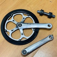 Sugino Single Speed Crankset 單車 鏈餅 齒盤 牙盤 單速 方芯 摺車 小輪徑 Dahon Fnhon 大行 風行 Brompton 小布