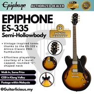 Epiphone ES-335 Pro Semi-Hollowbody with Double Humbucker (HH) Electric Guitar - Vintage Sunburst (ES335 / ES 335 )