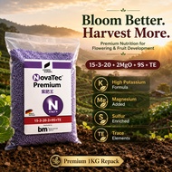 [REPACK 1KG] NovaTec Premium 15-3-20+2MgO+9S+TE | Baja NPK High Potassium untuk Bunga & Buah