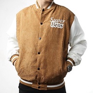 Áo Varsity Jacket áo bomber SUPER BROS chất nhung tăm 2 lớp nỉ nam nữ khoác ngoài dày dặn form rộng unisex