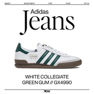 Adidas Jeans White Collegiate Green Gum GX4990 100% Original Sneakers Casual Pria Wanita Sepatu Orig