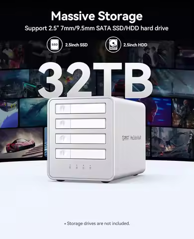 ORICO 4 Bay 10Gbps 5Gbps SATA HDD Docking Station All-flash Disk Enclosure With Cooling Fan Supports