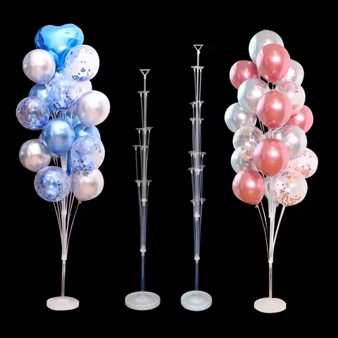 1set 51inch/63inch Balloon Column Kit for Floor Balloon Columns with Stand, Base and Pole,Balloon To