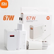 UK EU US Xiaomi 67W Turbo Charger Fast Charging Adapter USB Type-C Cable Quick Charging For Mi 9 10 Pro11 Ultra Mix Fold Poco X3 GT X4 Pro 5G Redmi Note 9 10 11 Pro K30 30S K40 Pro K50 Black Shark 4