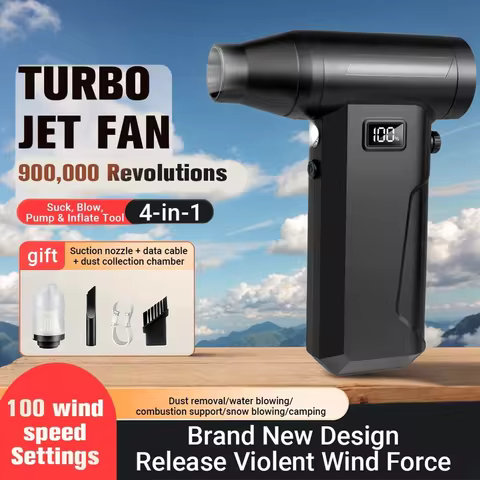 Portable Air Violent Blower Mini Turbo Jet Fan Handheld Brushless Motor 900,000 RPM Wind Speed 52m/s