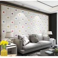 Foam wallpanel Sticker 4D Wallpaper kyk mirror brick foam wallpaper
