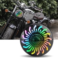 5-3/4 5.75 Inch Round LED Headlight Fits for Harley Davidson Dyna Street Bob Super Wide Glide Low Ri
