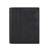 BOTTEGA VENETA  Intrecciato編織 小牛皮鈔票/卡片夾(黑色)/平行輸入