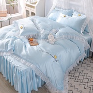 Bed sheet set, bed sheet, bed sheet, pure cotton fabric, soft, smooth, comfortable to sleep, not hot
