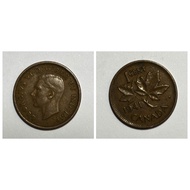 Canada Coin, 1 Cent 1941, King George VI.
