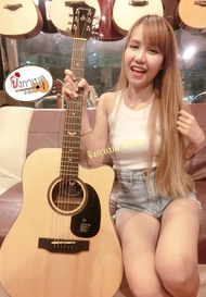 Mantic กีต้าร์โปร่งไฟฟ้า รุ่น AG-1CE สีไม้+พร้อมของแถม ครบเซ็ต