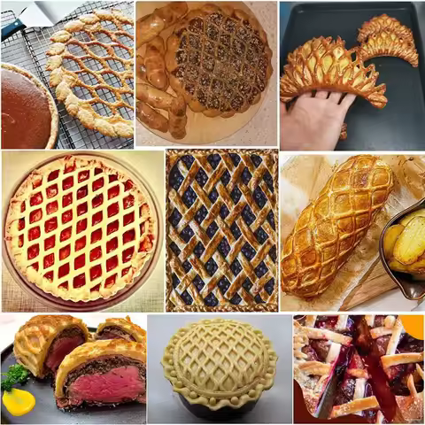 Stainless Steel Lattice Cutter, Dough Lattice Roller Cutter Baking Tool Cookie Pie Pizza Bread Pastr