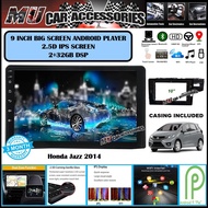 (2RAM 32GB DSP IPS SCREEN)Honda Jazz 2014 9" Inch Android 9 GPS OEM Plug & Play 2 DIN/Double Din Pla