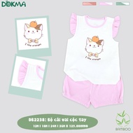 Bộ quần áo cộc tay cánh tiên bé gái bamboo Dokma (9-36m) (DB2941 - DB2238)