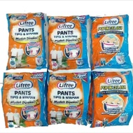 Lifree Adult Diaper Pants &amp; Adhesive/Adult Diapers Size M/L/XL/XXL - 4-pack Of Pants