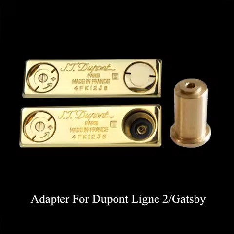 Brass Copper Nozzle Refill Butane Gas Adapter For S.T Dupont L2/Gatsby Lighter Green Caps Reusable S