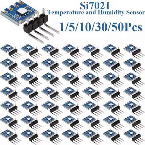 1~50Pcs Si7021 High Precision Temperature and Humidity Sensor Module Industrial Grade SI7021-A20-GM1