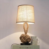 Table Lamp Italian Table Lamp Bedroom Bedside Lamp Bar Table American Decorative Table Lamp Hemp Rop
