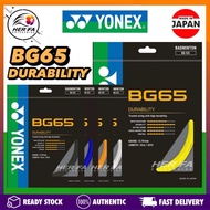 YONEX BG65 Badminton String 100%ORIGINAL Made in Japan Tali Racket Badminton 0.70mm