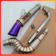 Daeng sai4 Purple open spec Pipe canister 51mm open specs exhaust Pipe for Wave 125 Xrm 110/125 Wave 100/10/115 Rs125 Furry 125 Smash 115 Rusi100/110 Daeng Pipe Daeng sai4 Aun Pipe Nlk Pipe Charama Pipe Creed Pipe Kou Pipe