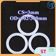 O-ring gasket CS3mm*OD102-300mm O-ring white silicone seal ring food grade seal waterproof rubber ri