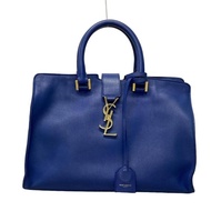 Yves Saint Laurent YSL Paris Laula Handbag Purse blue leather Direct from Japan Secondhand