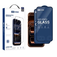 New XDcase 2pcs / Pack Silk Screen Printed HD Tempered Glass Film For iPhone 16/iPhone 15 Pro/iPhone