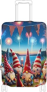 Suitcase Covers for Luggage Protector 4th of July Cute Gnomes Personalized Suit Case Travel Gifts Lu
