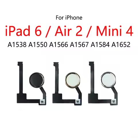 Home Button Fingerprint Scanner Touch ID Menu Return Sensor Flex Cable For iPad 6 / Air2 A1566 A1567