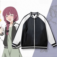 BOCCHI THE ROCK Kikuri Hiroi Cosplay Baseball Jacket Women Men Bomber Jacket Harajuku Stand Collar A