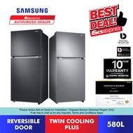 Samsung 2 Door Inverter Fridge (580L) RT18M6211SG/ME / RT18M6211S9/ME Top Mount Freezer with Twin Cooling Plus™  Refrigerator / Peti Sejuk