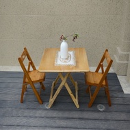 ☍✆☬Portable Wood Folding Table Eat Simple Household Small Table Set Square Table Table Table Rental 