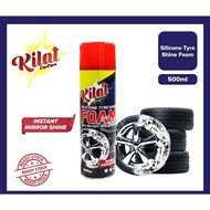 KILAT Silicone Foam Spray Instant Mirror Shine Tyre Bumper Trim Foam Cleaner Silicon Tyre Shine Tire