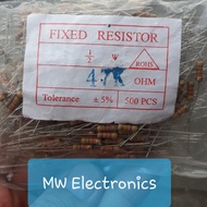 47 Kohm - 47000 ohm - 47K - Resistor 1/2 Watt toleransi 5%