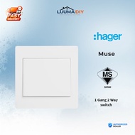 Hager Muse 1 Gang 2 Way switch