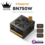 PSU SEGOTEP 750watt BN750W 80+ BRONZE FLAT CABLE non Modular - Black