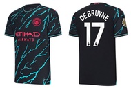 XY 2023-2024 Manchester City Away Jersey Grealish Foden Bernardo De Bruyne Alvarez Haaland เสื ้ อกี