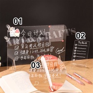 Transparent Acrylic Writing Board Shorthand Message Board for College Students Office Home Kids