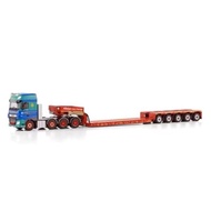 WSI 1: 50 DAF XF MY2017 8X4 European Low Board Trailer Model ALLELYS 01-4496