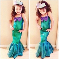 goodlooks.sg Kids Ariel Little Mermaid Set Girl Princess Dress Party Cosplay